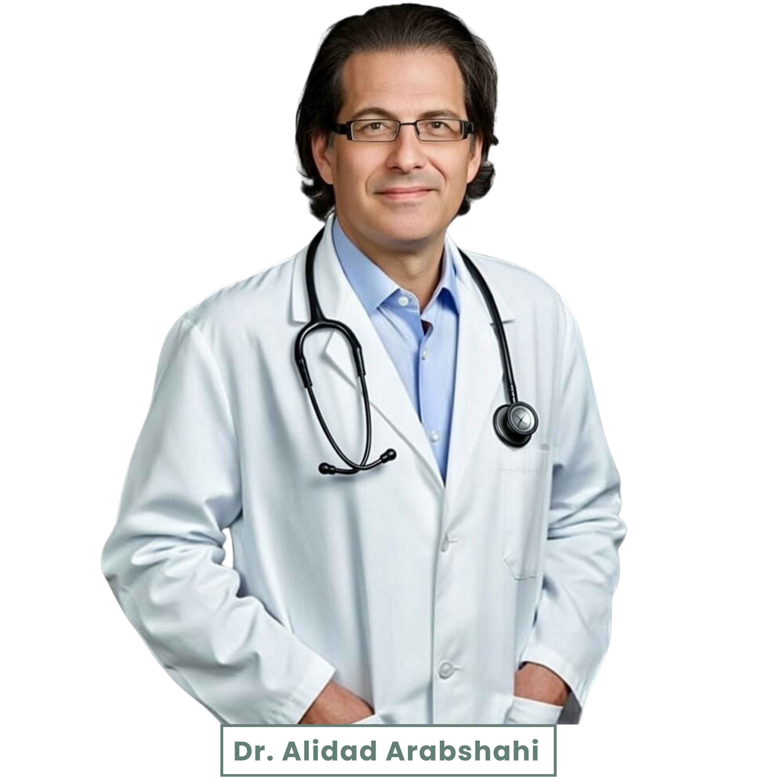 Dr Alidad Arabshahi white coat